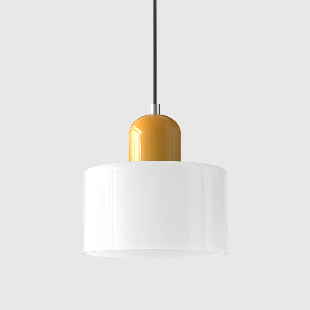 Vintage-look retro pendant lamp, clear glass shade, adjustable for period-style warmth.