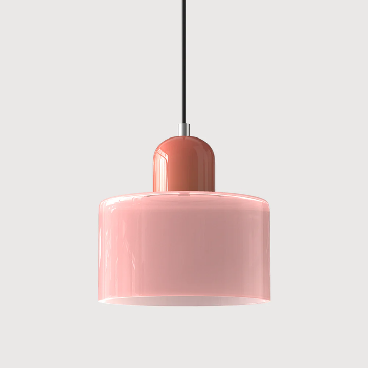 Eclectic retro pendant lamp, unique glass shade, adjustable for personalized warm decor.