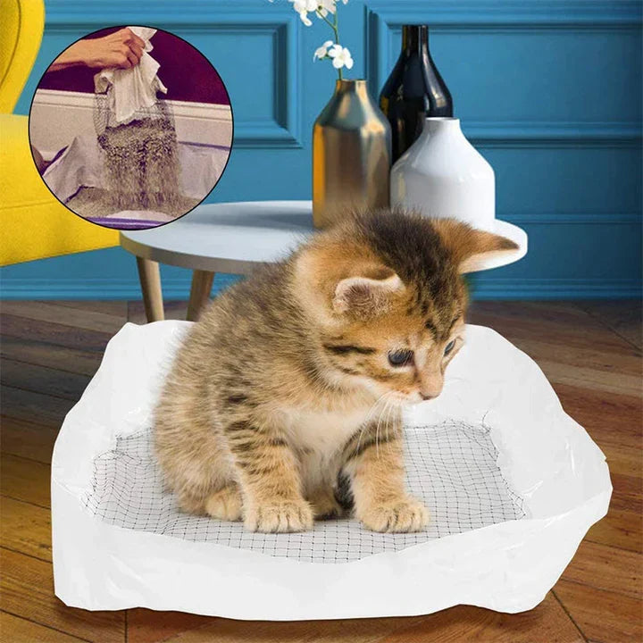 Reusable cat litter pan liner for hygienic, easy-clean litter box. Eco-friendly pet care essential.
