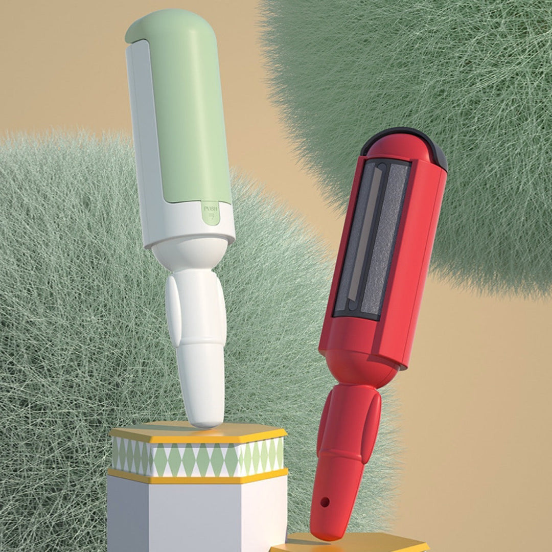 Handheld reusable pet hair remover, perfect for clothes, bedding, and car seats. Effective dog & cat fur cleaner.