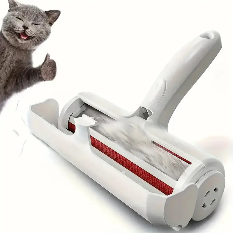 Reusable pet hair remover tool for clothes & furniture. Efficiently cleans cat & dog fur, a home essential.