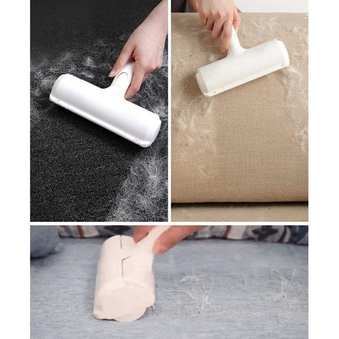 Close-up of the reusable pet hair remover tool's surface, designed to capture stubborn cat & dog fur.