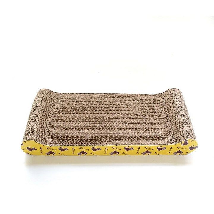 Feline's Delight reversible scratch pad provides a durable cat toy, comfy nap spot & furniture protector.