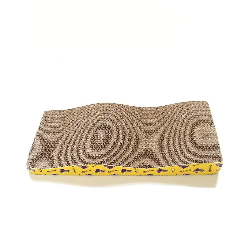 Reversible cat scratch pad, a durable cat toy, furniture protector & cozy rest spot for happy felines.