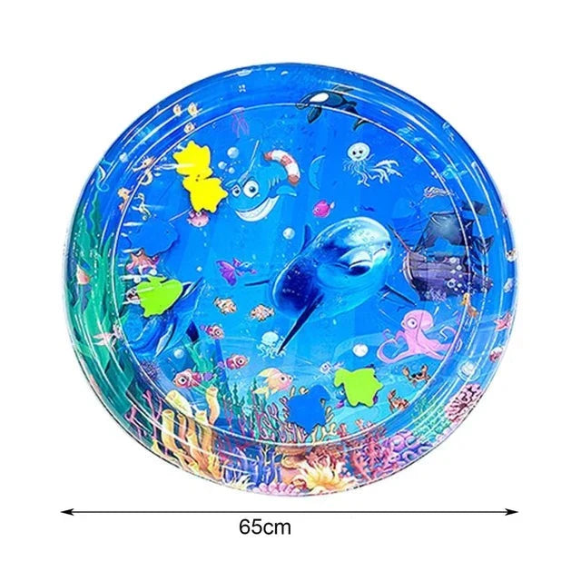 Interactive cat play mat with water for cooling comfort; a fun summer accessory for feline entertainment.