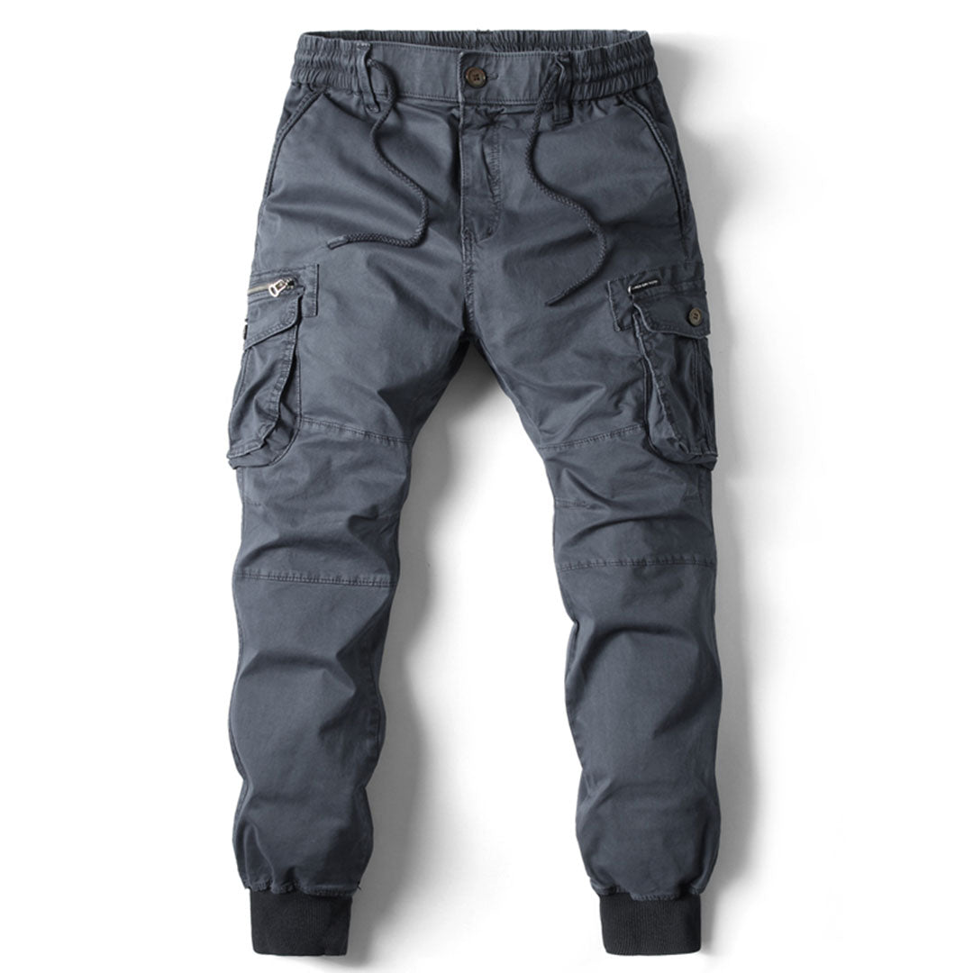 Men's comfortable khaki cargo pants, perfect for active casual fashion