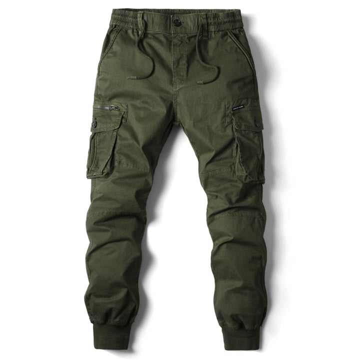 Stylish men's stretch cargo pants with ample storage for everyday use