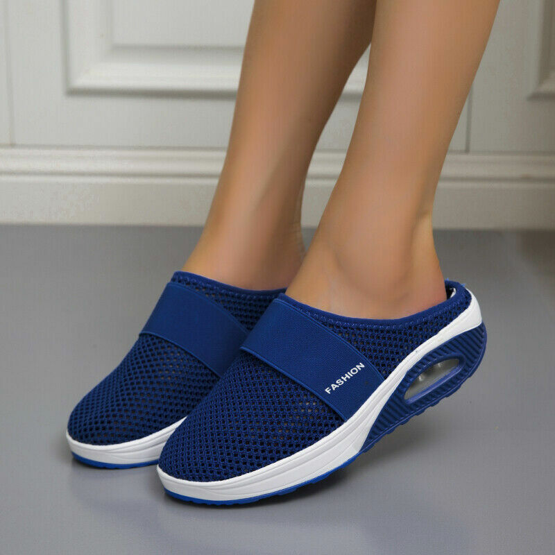 Modern women's orthopedic slip-on shoes for stylish look, foot support & comfort.