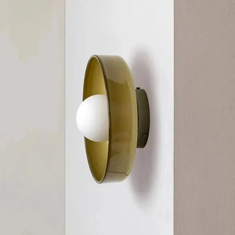 Beautiful Scandinavian glass ceiling lamp, sophisticated modern lighting for any decor style.