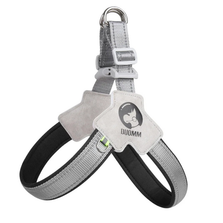 Comfortable & secure dog harness for active small and large dogs. Breathable design for safe outdoor adventures.