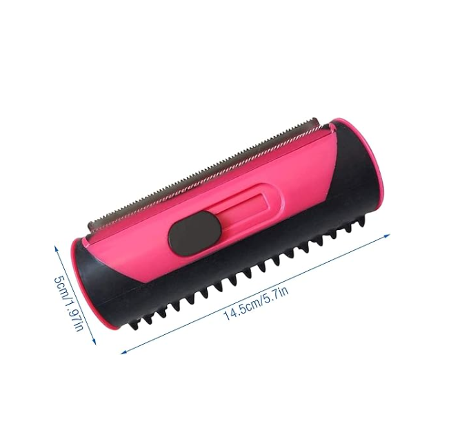 Efficient pet fur lint roller for dogs & cats. Features a convenient self-cleaning function.