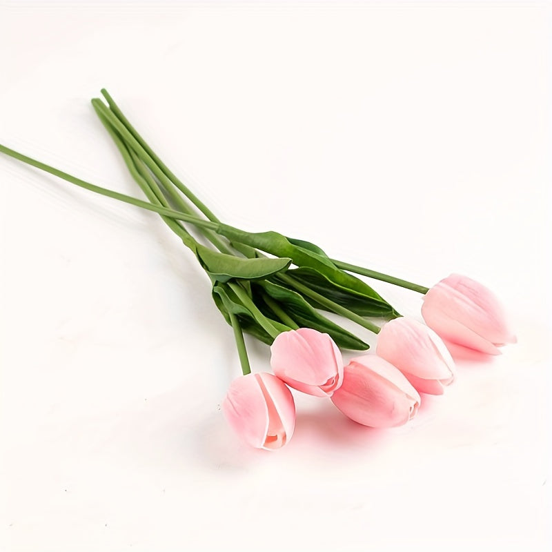 Decorate with 10 realistic artificial tulips. Ideal for spring centerpieces & special event decor.