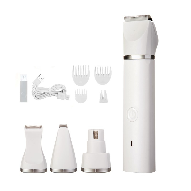 Cordless silent pet trimmer for gentle dog & cat grooming. Essential kit for stress-free animal hygiene & care.