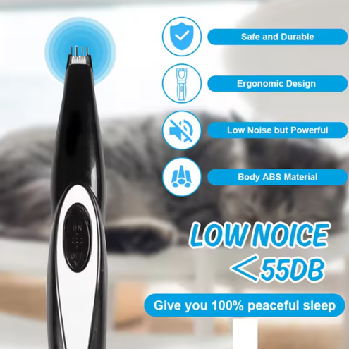 Stress-free silent pet hair clipper for dogs and cats, making home grooming a peaceful experience.