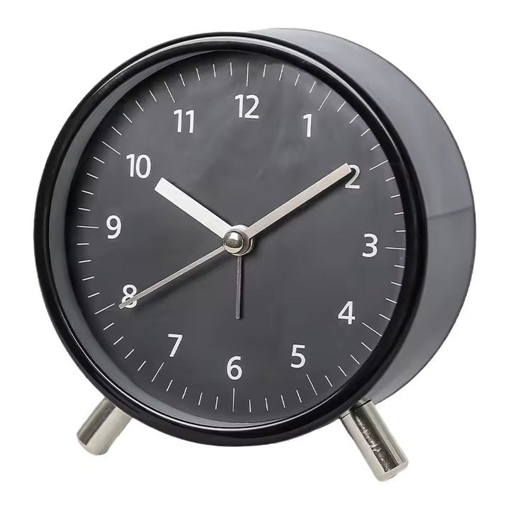 Quiet timepiece, a sleek Scandinavian table clock with minimalist design for contemporary home or office decor.