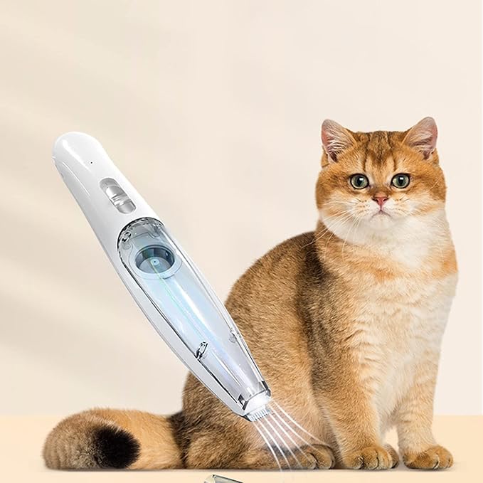 Silent vacuum pet fur trimmer for dogs & cats. Features powerful fur removal & quiet operation for stress-free grooming.