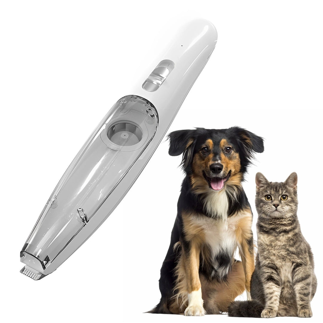 Stress-free pet grooming with this silent vacuum fur trimmer for dogs and cats. Cordless, gentle & efficient.