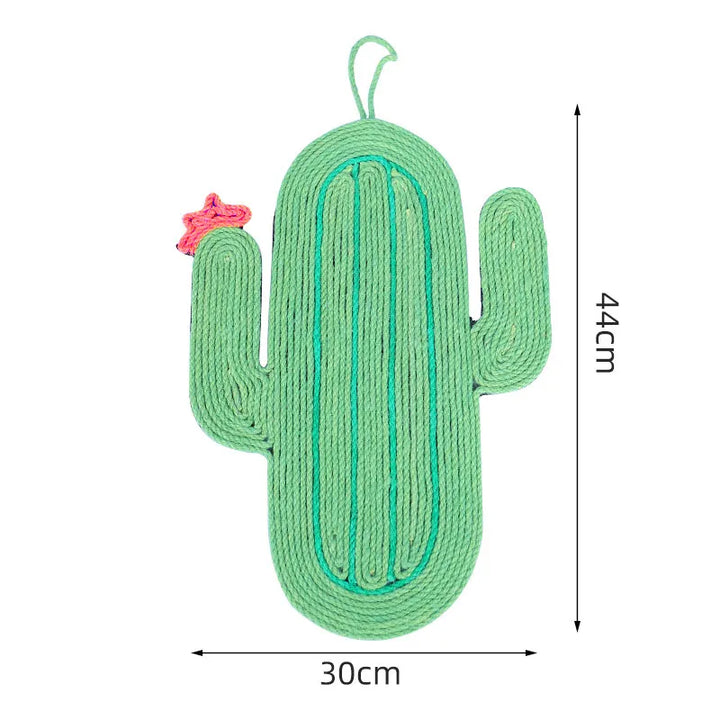 Promote healthy feline claw care with this sisal scratching mat. Features fun cactus & fish design for wall/floor.