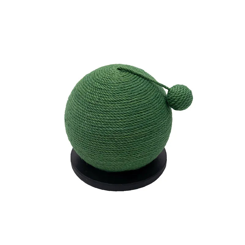 Unisex cat sisal scratching ball, an essential pet supply for claw care, offering durable playtime.