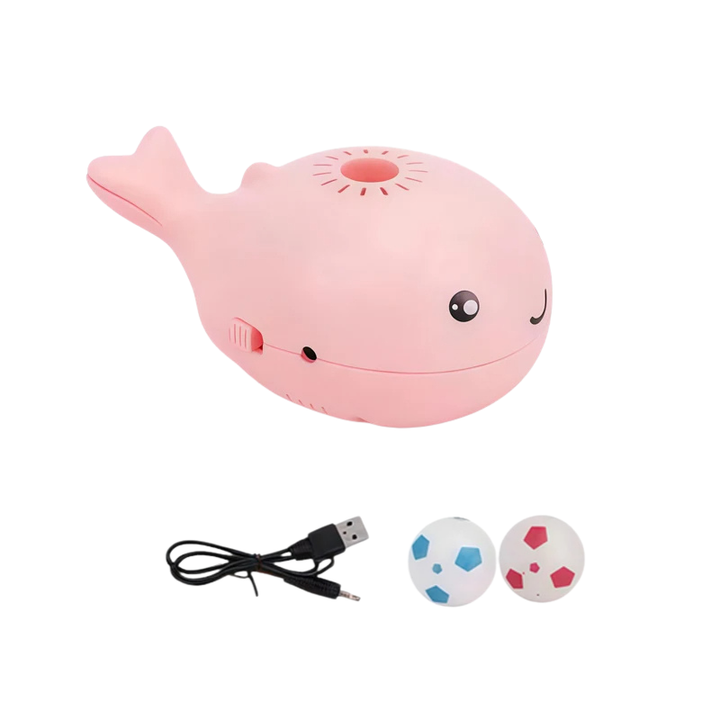 SkyWhale interactive floating ball cat toy for engaging paw swatting play. USB rechargeable electric toy for indoor pets.