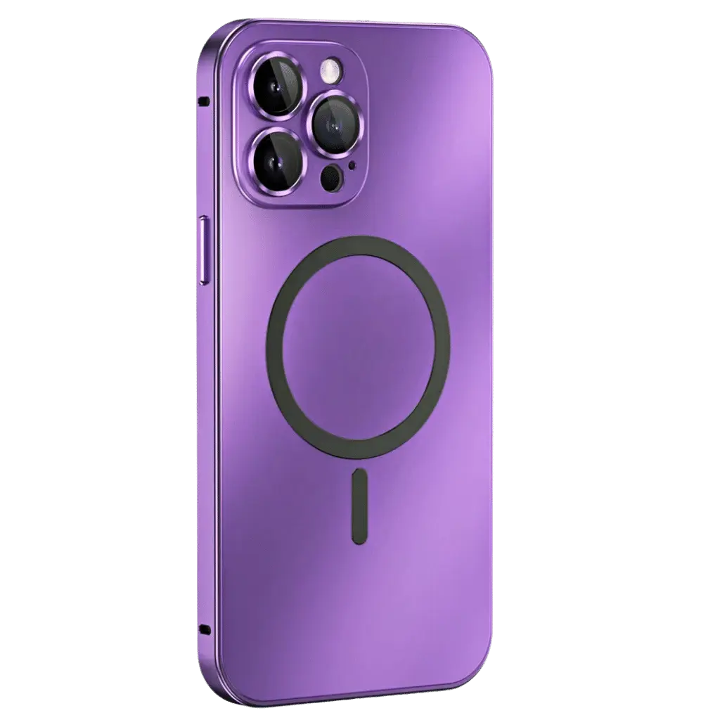 Magnetic metal iPhone case offering superior protection.
