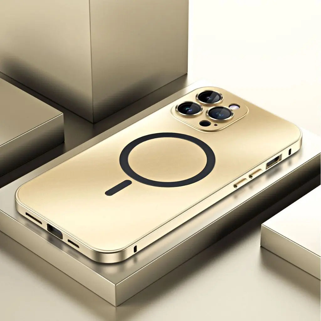 Universal Magsafe metal case for iPhone, slim fit.