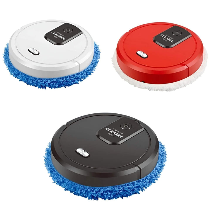 Smart household automatic robotic mop for easy, hands-free hard floor cleaning, modern design.