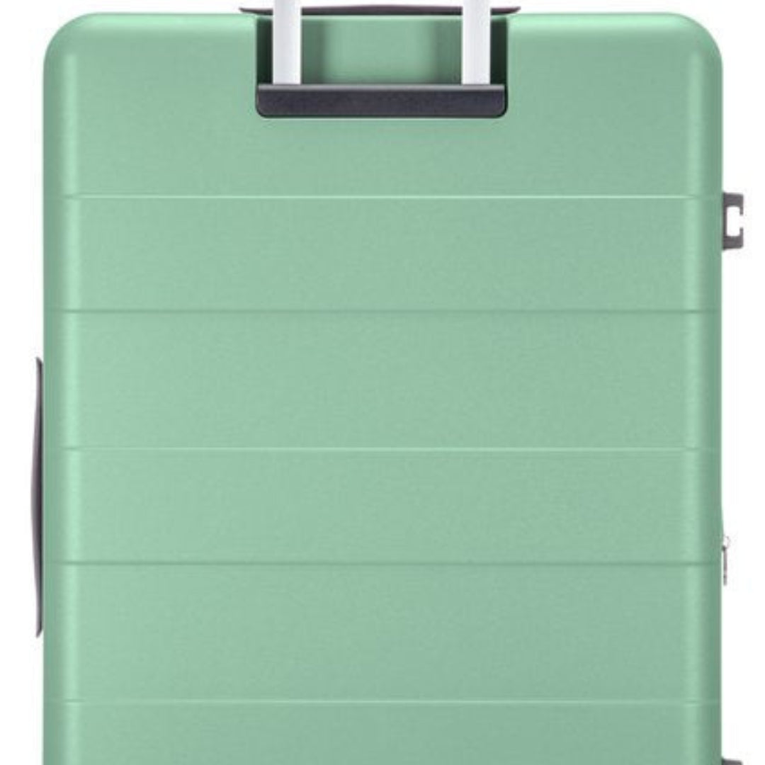 Efficient 2-piece hardshell luggage for travel, includes laptop storage & smooth spinner wheels.