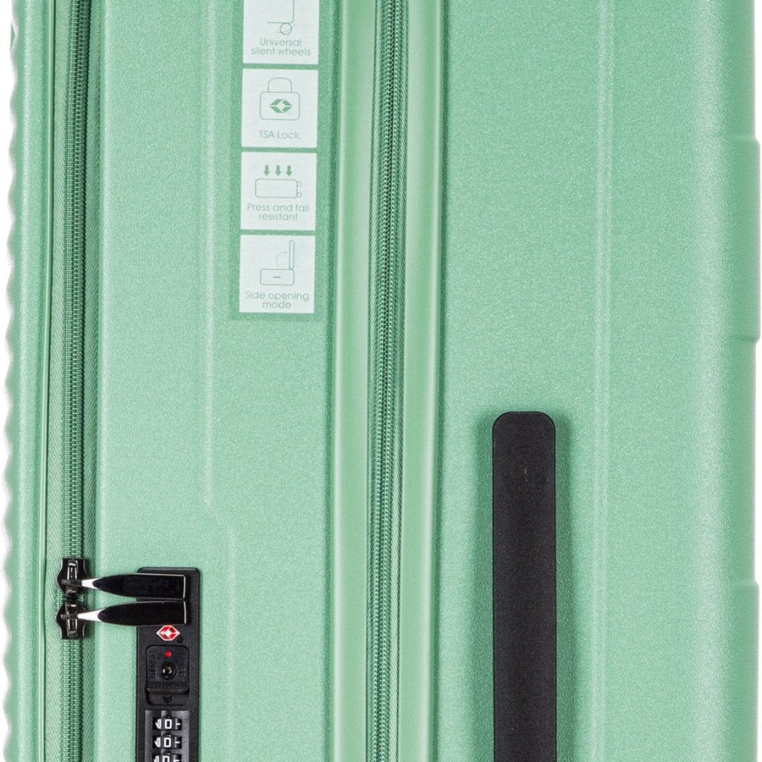 Smart 2-piece luggage set for business and vacation, featuring laptop storage and durable hardshell.