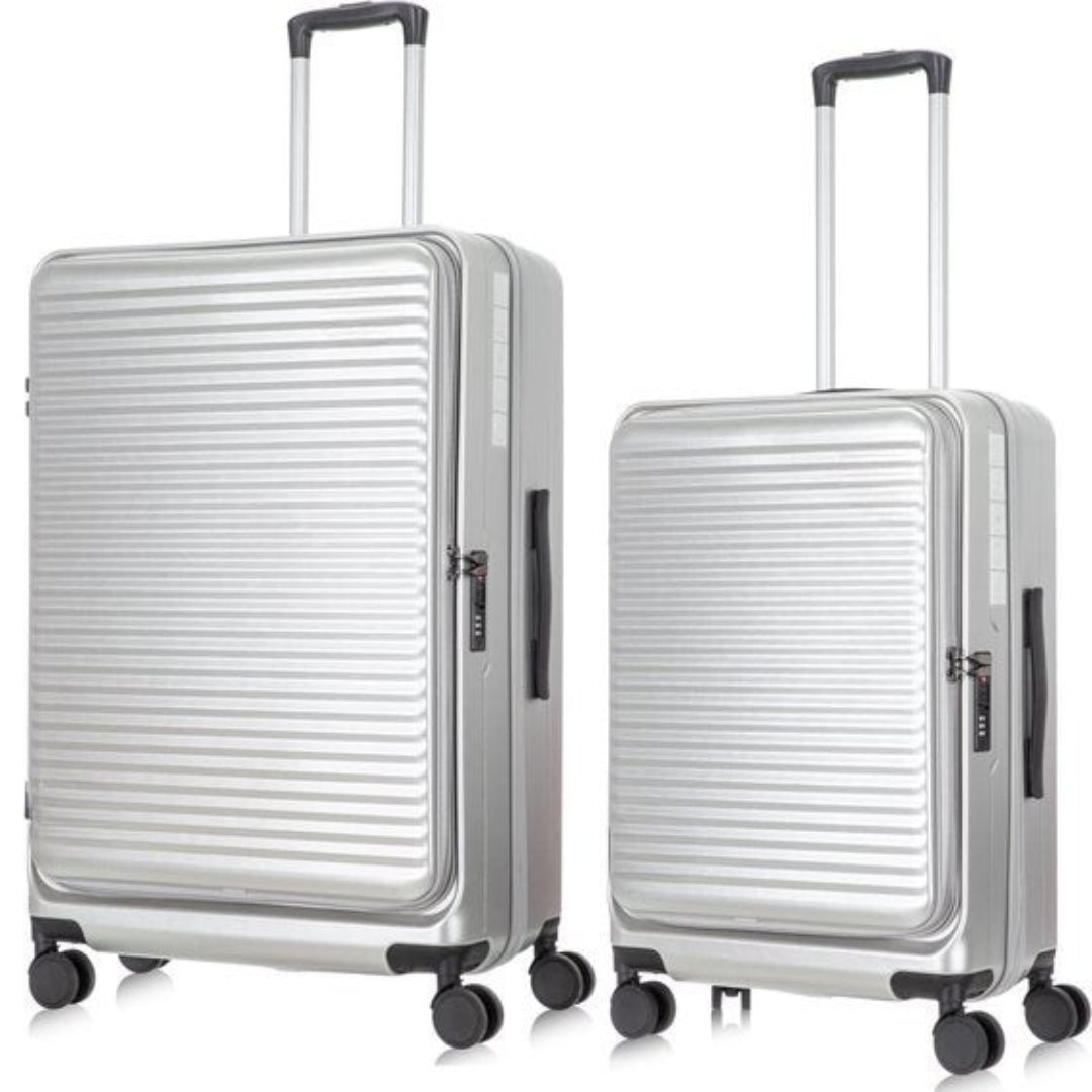 Durable 2-piece suitcase set: lightweight, expandable, with smooth spinner wheels for easy travel.
