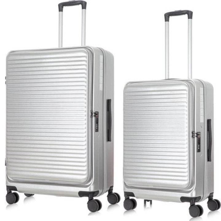 Durable 2-piece suitcase set: lightweight, expandable, with smooth spinner wheels for easy travel.
