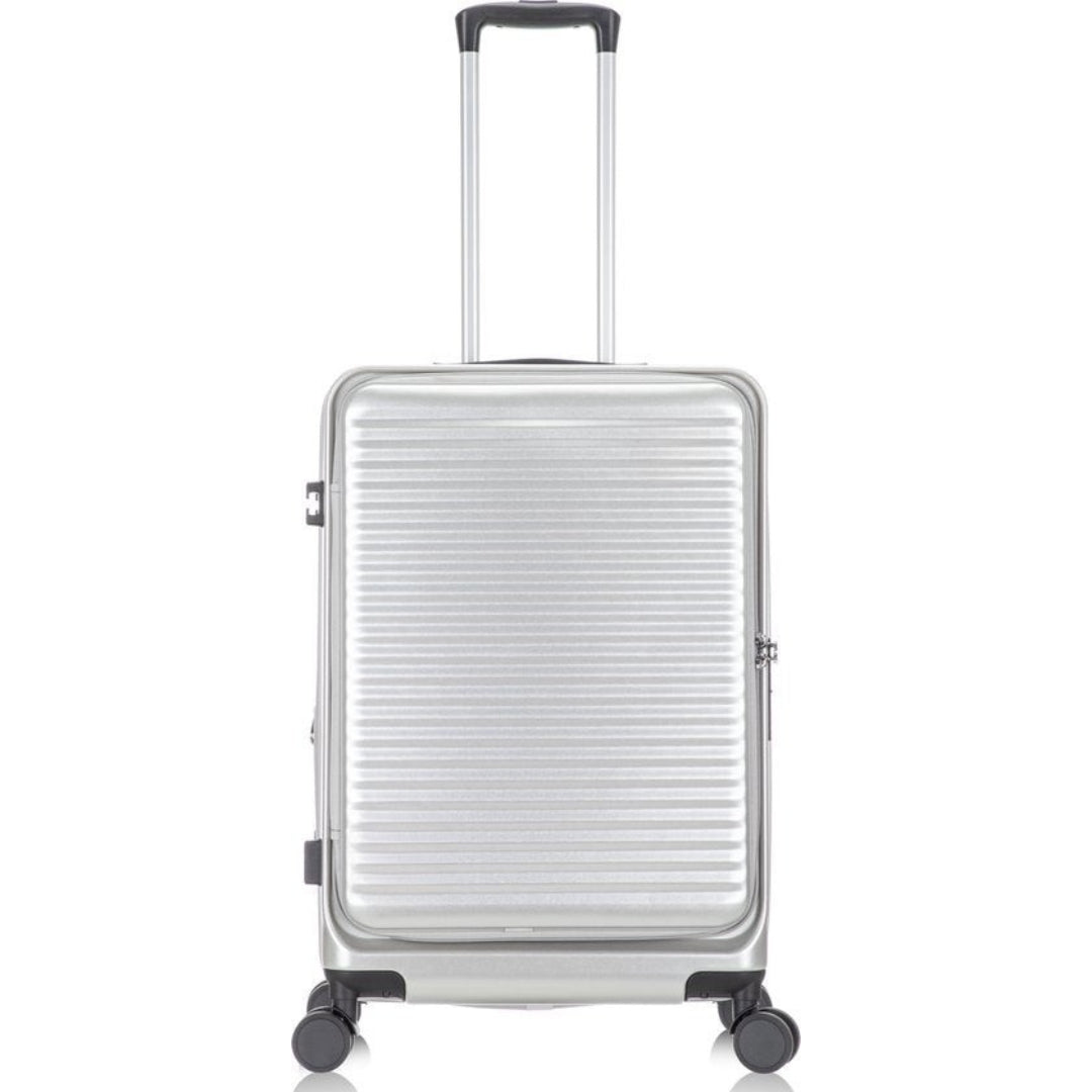 Effortless travel: lightweight 2-piece suitcase set with 360° spinner wheels & laptop storage.