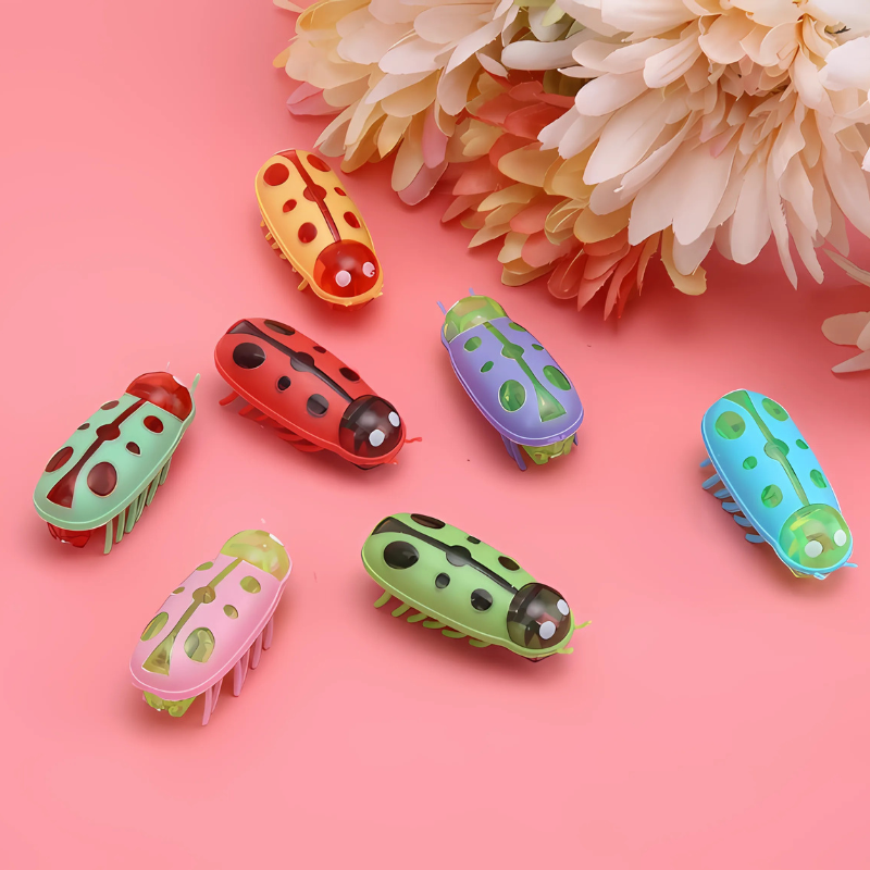 Smart vibrating insect cat toy for interactive feline playtime, stimulating natural hunt instincts & endless chase fun.