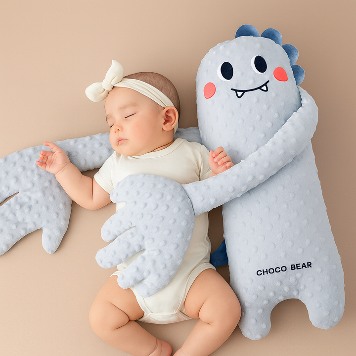 Adorable lion Baby Cuddle Buddy SnoozyHug plush toy, perfect for toddlers seeking comfort & a sleep aid.