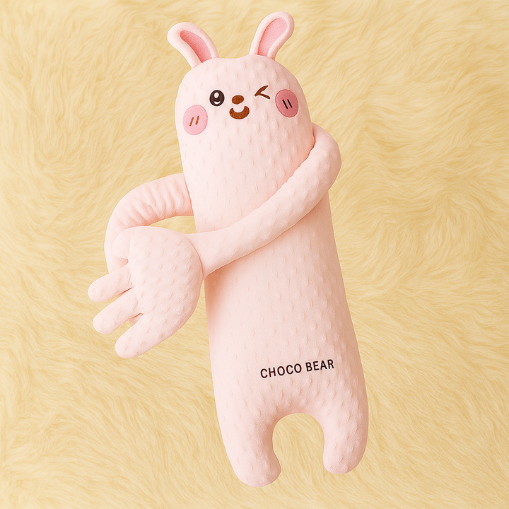 Soothing SnoozyHug Baby Cuddle Buddy plush toy for infants & toddlers, promoting calm & restful sleep.