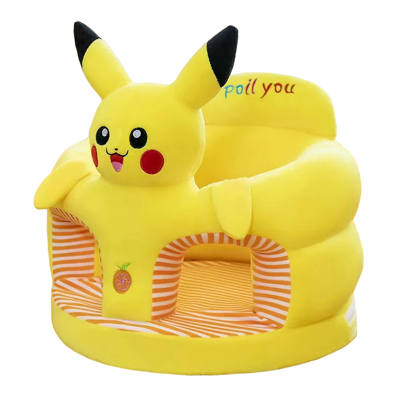 Soft cotton baby sofa with a washable cartoon cover, providing supportive seating for infants and toddlers. Ideal nursery decor.