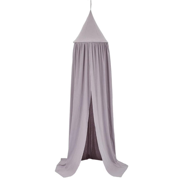 Soft cotton blend baby nursery canopy bed tent, ideal for a cozy & secure crib decor in a unisex toddler room.