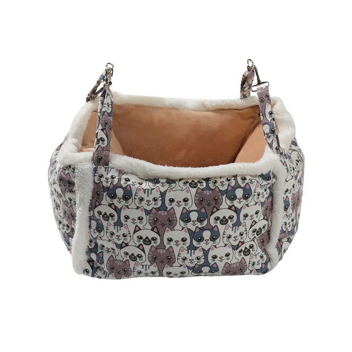Comfortable and washable cat bed, the Cozy Retreat Basket, a cute pet accessory for cats.