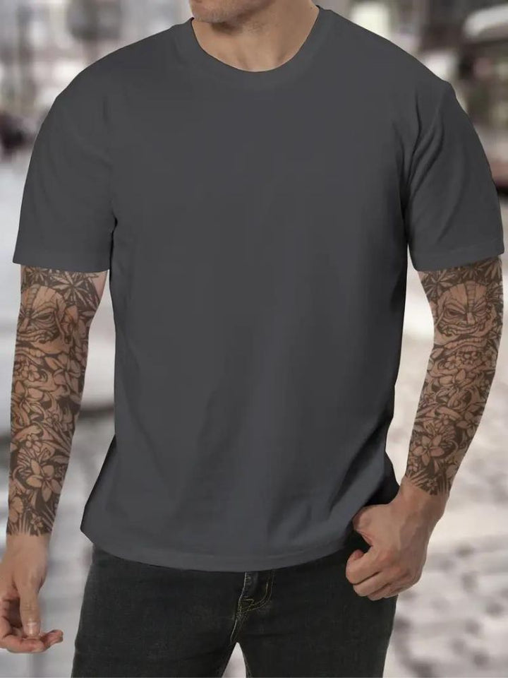 Essential men's high neck long sleeve t-shirt for winter fashion & warm layering.