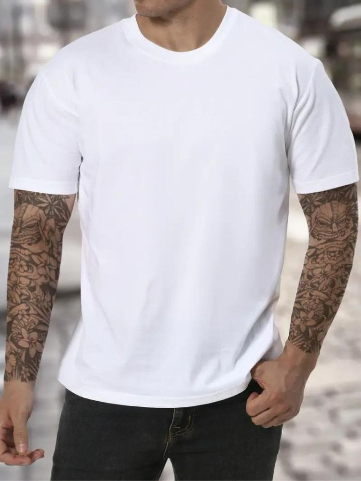 Modern fit men's high neck long sleeve t-shirt for a casual & sleek look.