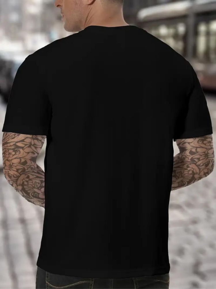Soft men's modern fit high neck long sleeve tee, great for comfortable autumn fashion.