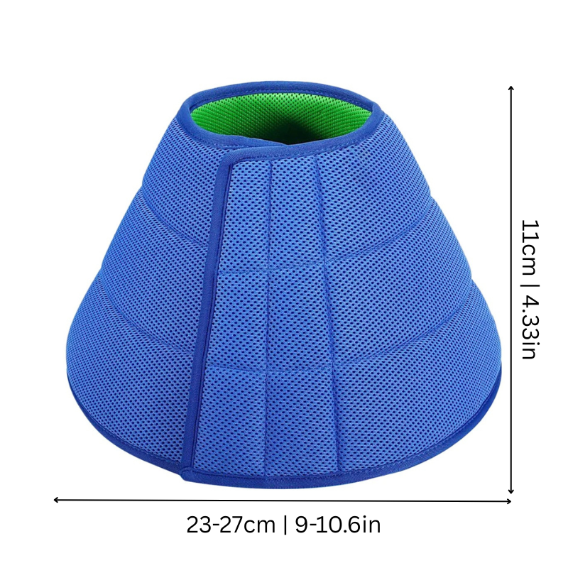 Washable, adjustable soft mesh recovery collar for dogs & cats. Gentle pet cone protects healing wounds comfortably.