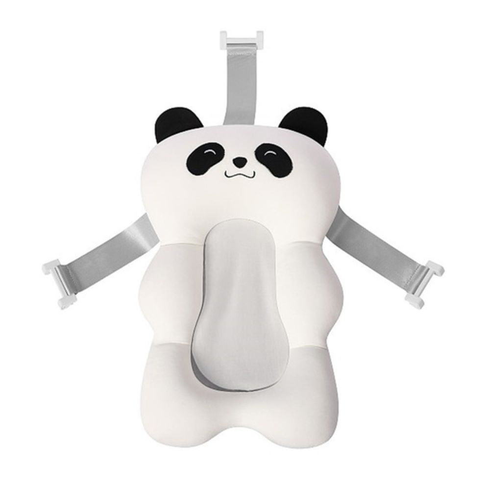 Non-slip baby bath support cushion for newborns, offering secure and cozy bath time. Foldable infant safety mat.