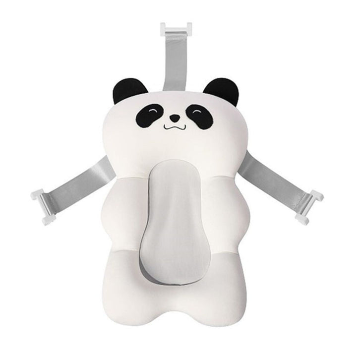 Non-slip baby bath support cushion for newborns, offering secure and cozy bath time. Foldable infant safety mat.