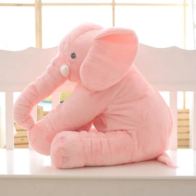 Comforting plush elephant pillow, a soft toy & nursery decor for babies and kids. Perfect cuddle gift.