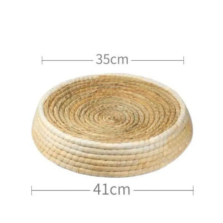 Healthy, natural material cat bed for superior feline comfort. This eco-friendly, soft round pet nest promotes restful sleep.