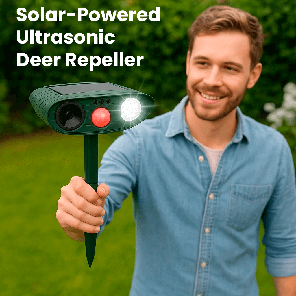 Garden & DIY: Solar Ultrasonic Deer Repeller for outdoor pest control.