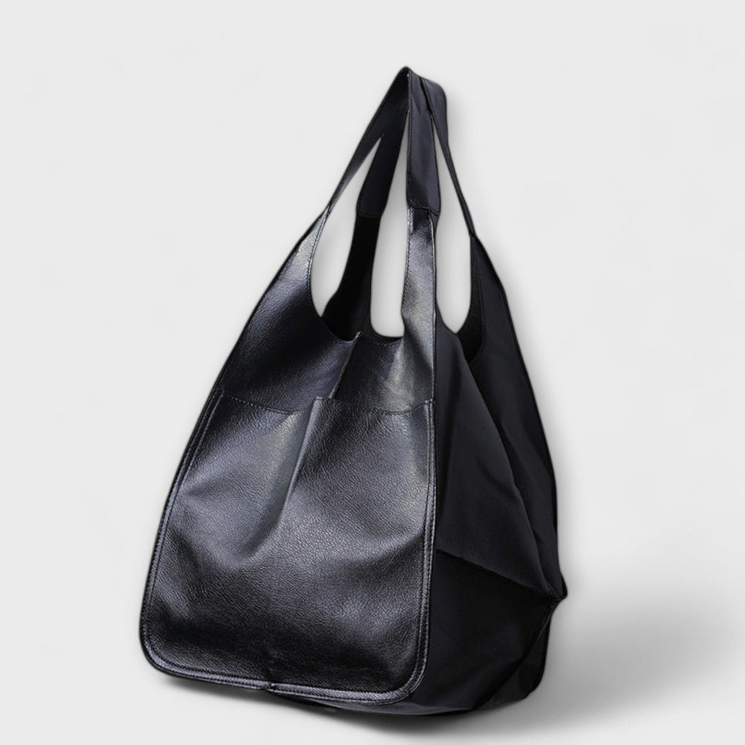 Spacious everyday tote bag for women in a neutral tone, perfect for casual outings.