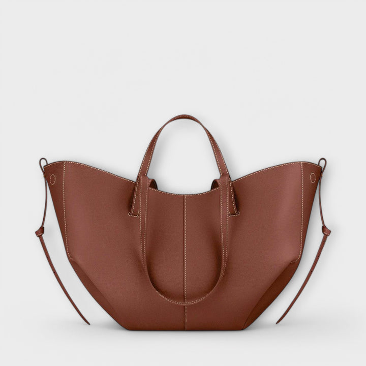 Neutral everyday fashion accessory, large tote bag with reliable shoulder straps