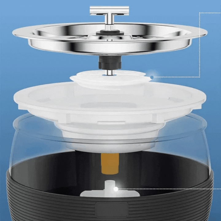Quiet stainless steel pet fountain for cats & dogs, 0.8-gallon automatic dispenser ensures constant fresh hydration.